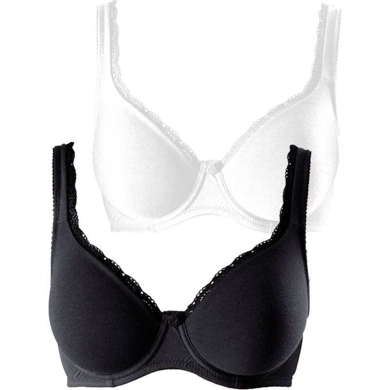 PETITE FLEUR Podprsenka čierna / biela 54220705