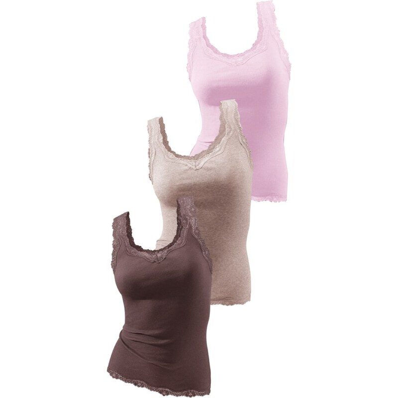 H.I.S Top béžová / hnedá / ružová 54440582