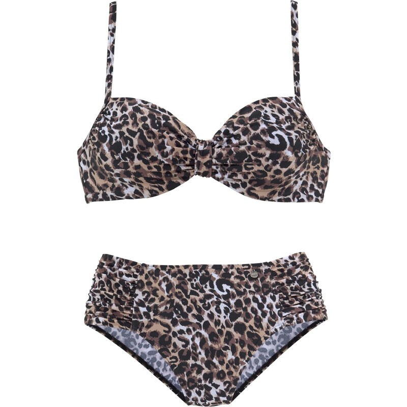 LASCANA Bikiny svetlomodrá / hnedá / kapučíno / čierna 54222123