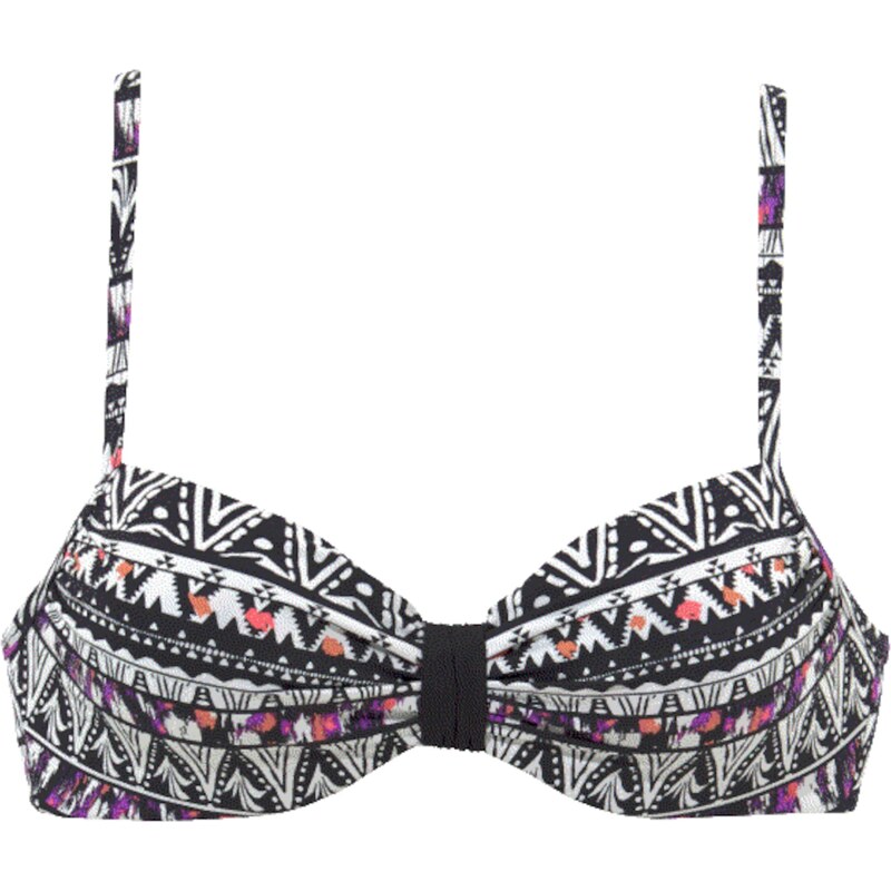 LASCANA Bikinový top Wire čierna / biela 16803361