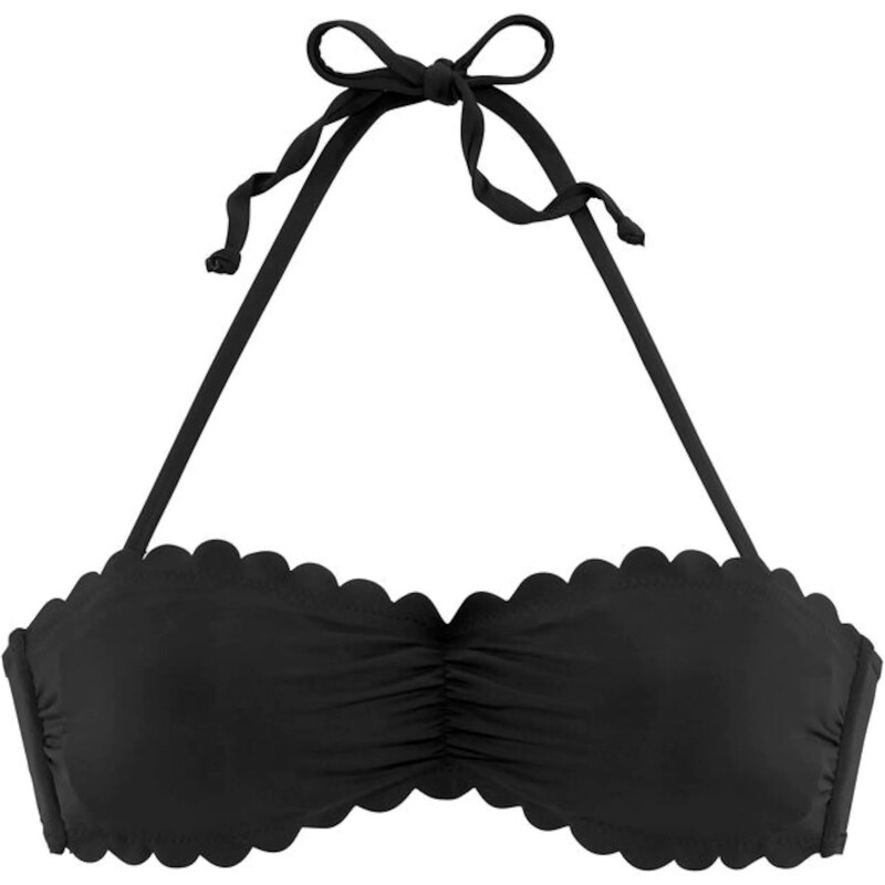 LASCANA Bikinový top Scallop čierna 54222933