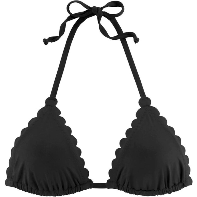 LASCANA Bikinový top Scallop čierna 17189194