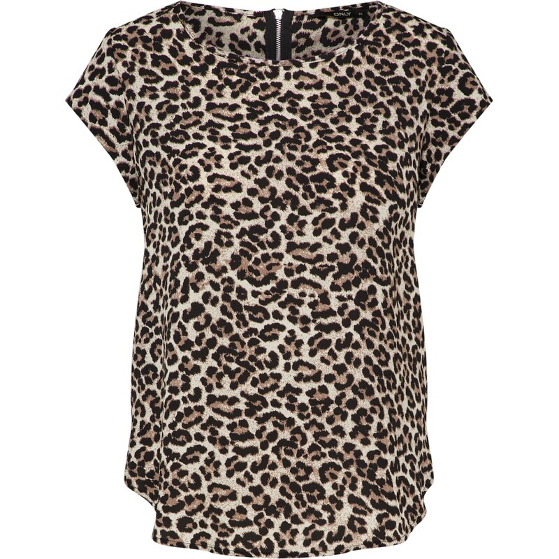 ONLY Blúzka ONLVic béžová / hnedá / kamenná 34883078