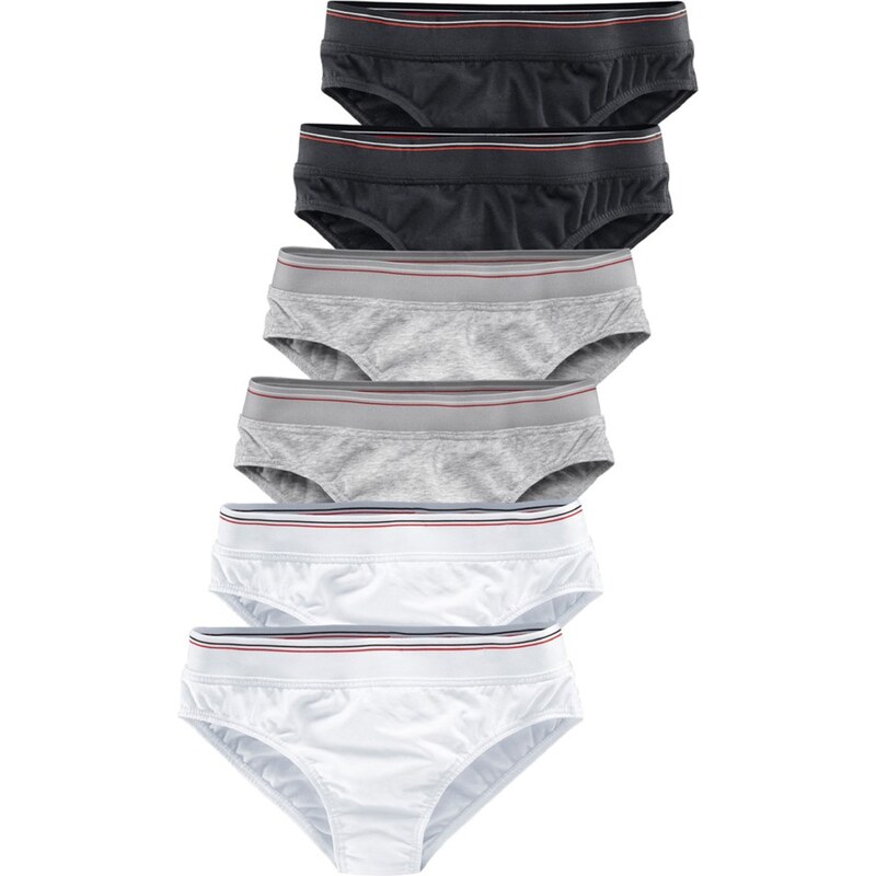 H.I.S Nohavičky sivá melírovaná / čierna / biela 54220814