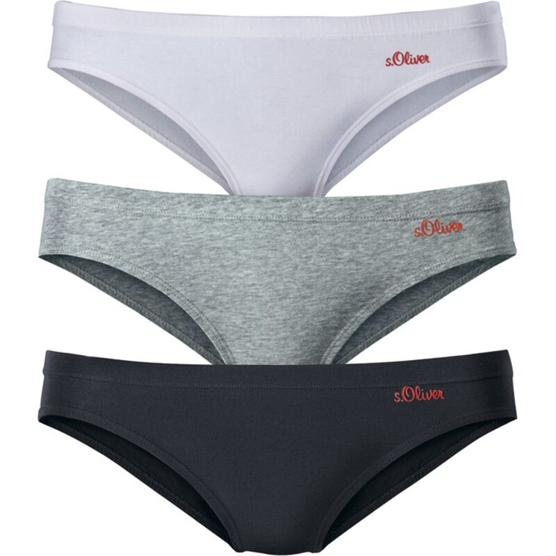 s.Oliver Nohavičky sivá melírovaná / červená / čierna / šedobiela 54282096