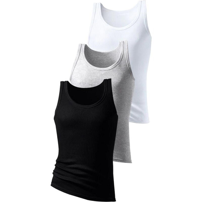 H.I.S Tričko sivá / čierna / biela 54220822