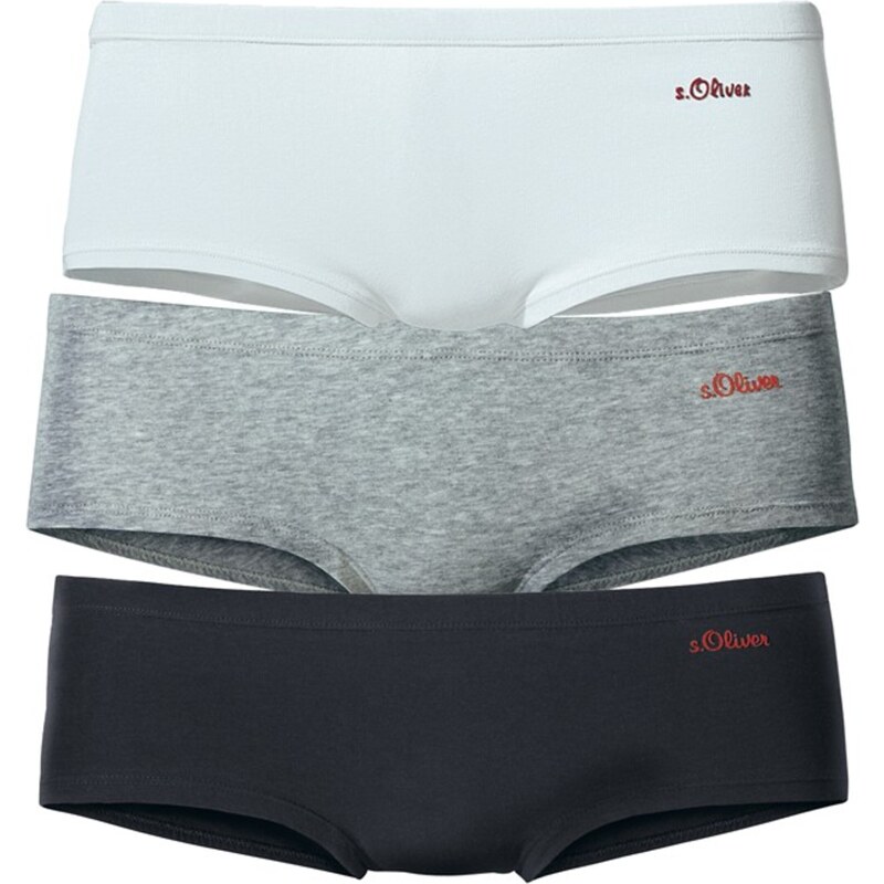 s.Oliver Nohavičky sivá melírovaná / čierna / biela 54282108