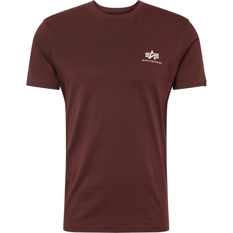 ALPHA INDUSTRIES Tričko vínovo červená / biela 14353677
