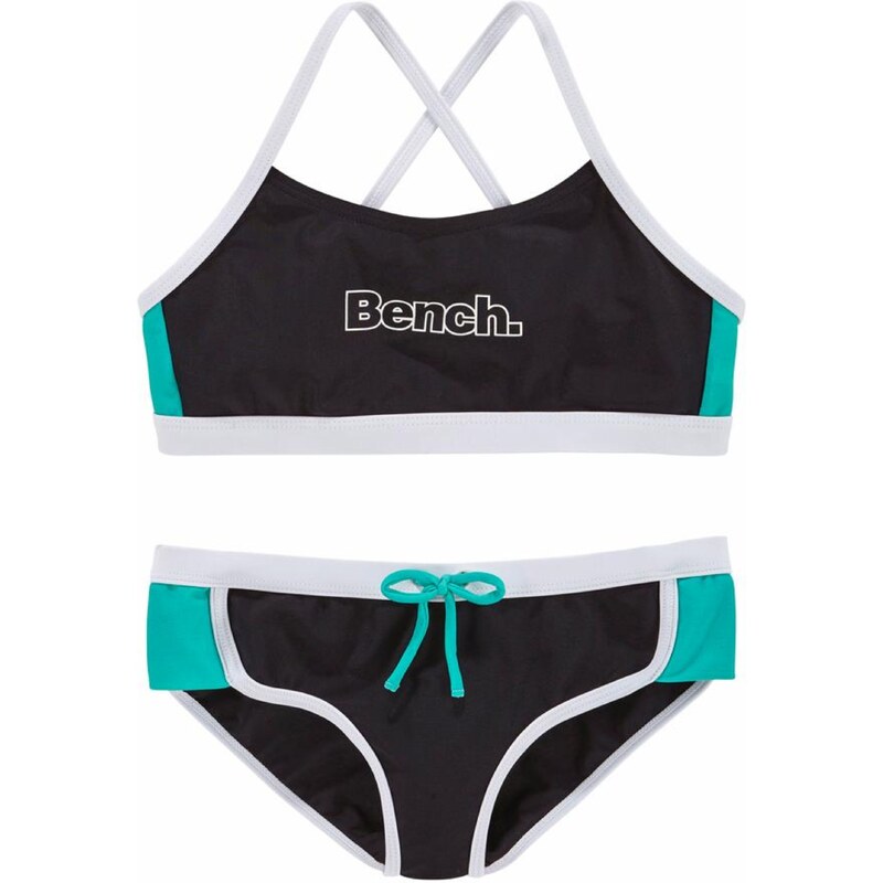 BENCH Bikiny tyrkysová / čierna / biela 54221008