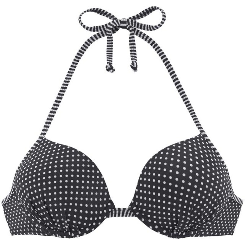 s.Oliver Bikinový top Avni čierna / biela 54222247