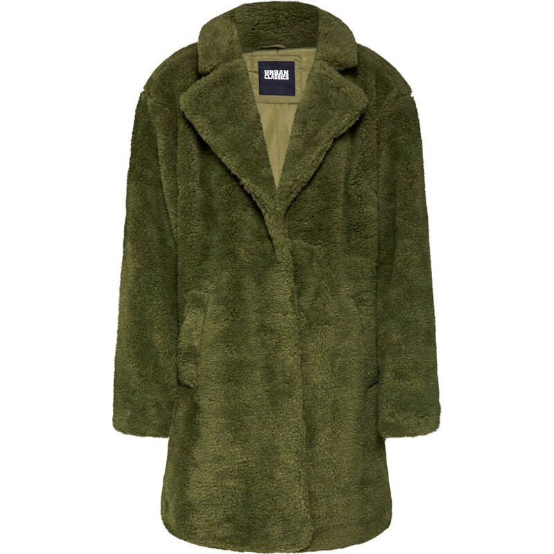 Urban Classics Prechodný kabát Sherpa olivová 26654650