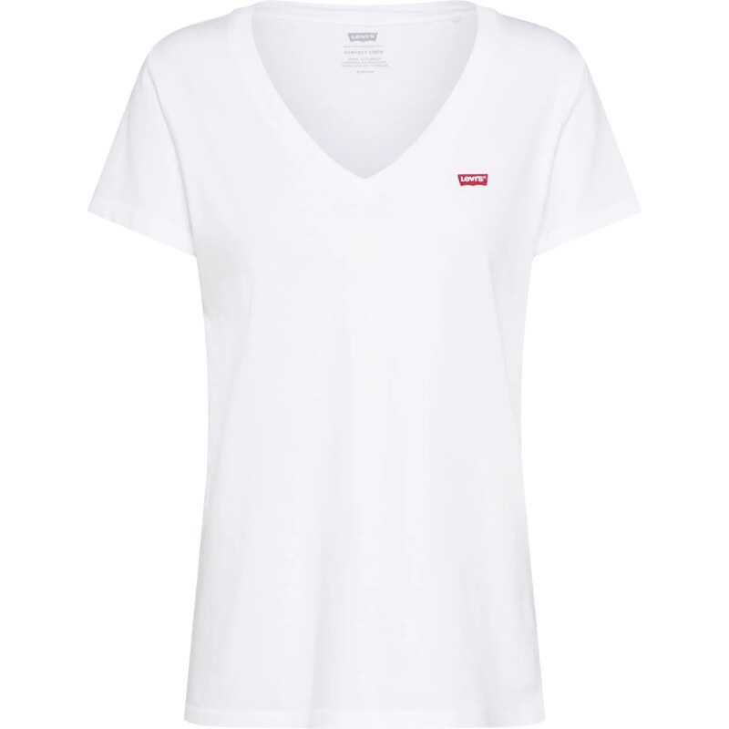 LEVIS Tričko The Perfect V-Neck červená / biela 14689402
