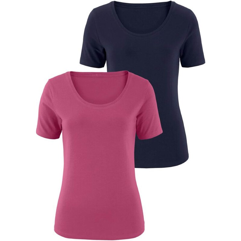 VIVANCE Tričko námornícka modrá / tmavoružová 54440660