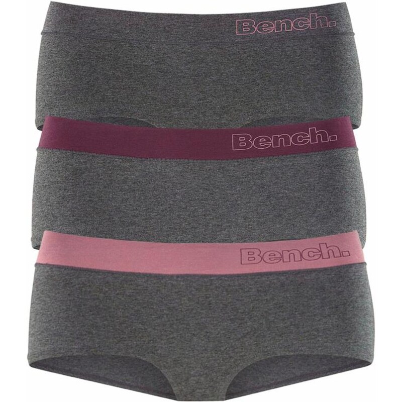 BENCH Nohavičky sivá melírovaná / ružová / vínovo červená 54221123