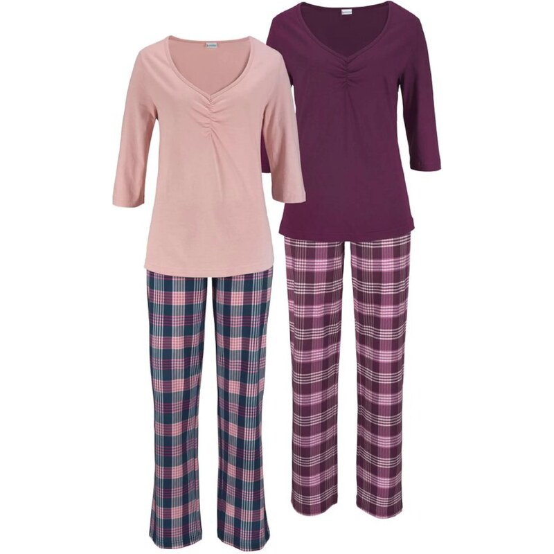 PETITE FLEUR Pyžamo tmavomodrá / ružová / bordová 62960971