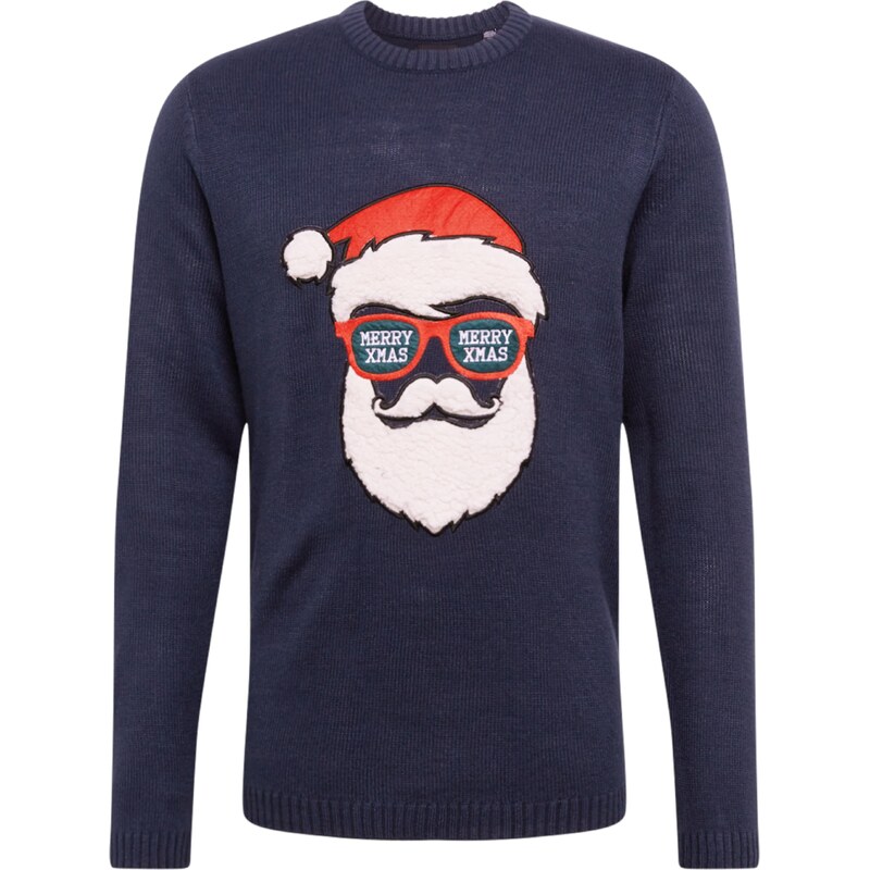 Only & Sons Sveter XMAS krémová / tmavomodrá / tmavozelená / červená 66025636