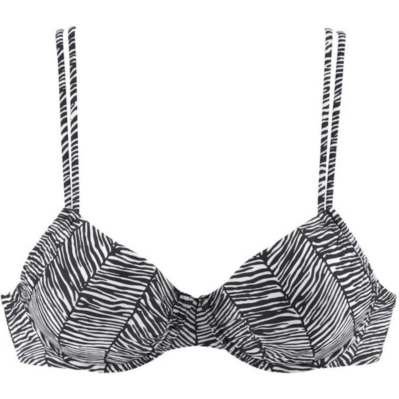 VENICE BEACH Bikinový top Sugar čierna / biela 65641050