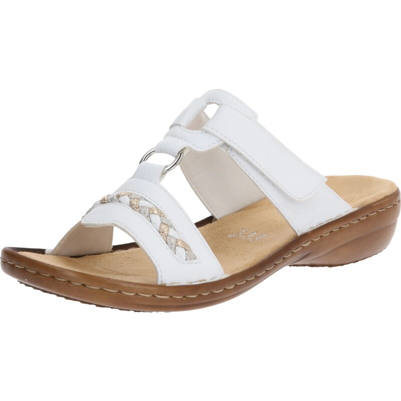 Rieker Šľapky zlatá / biela 37638056