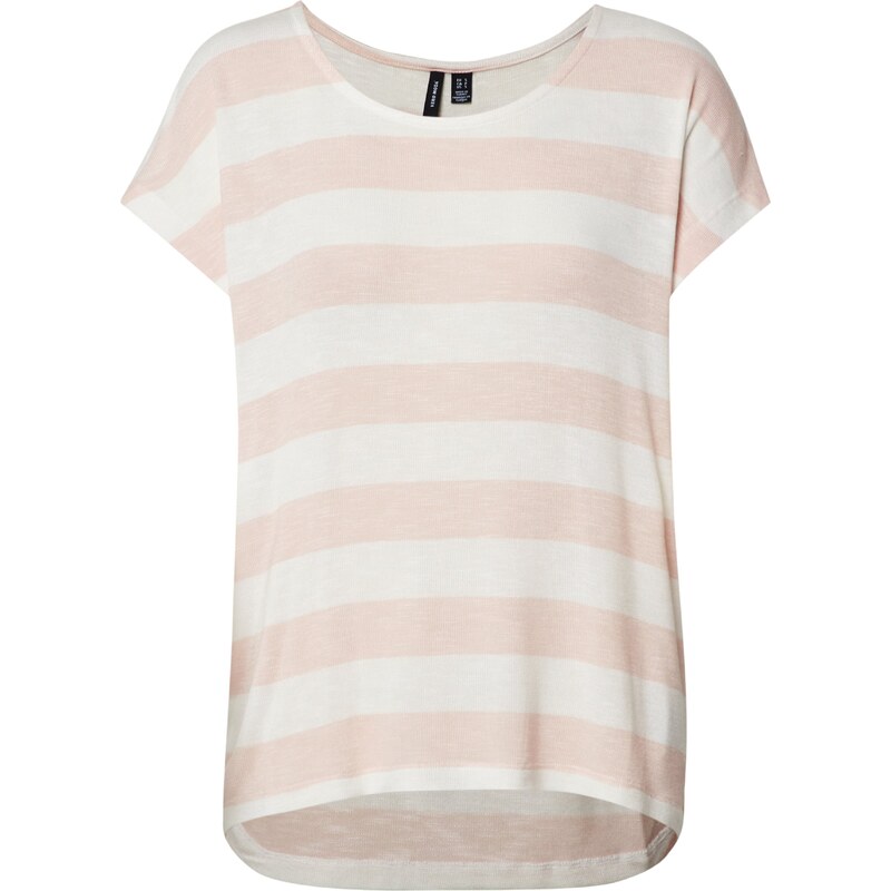VERO MODA Tričko ružová / biela 17125307