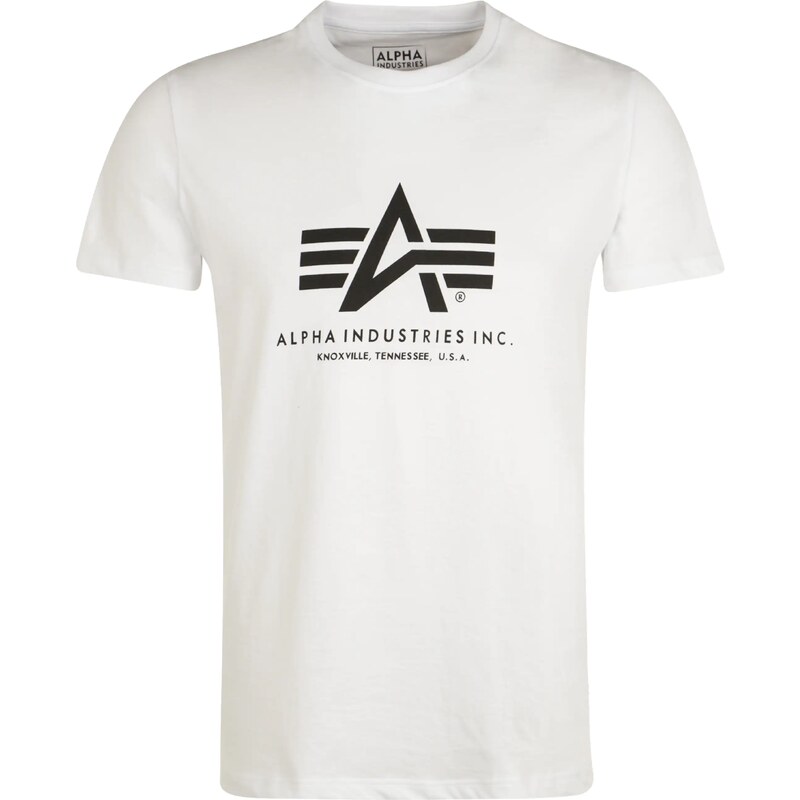 ALPHA INDUSTRIES Tričko čierna / biela 15663657