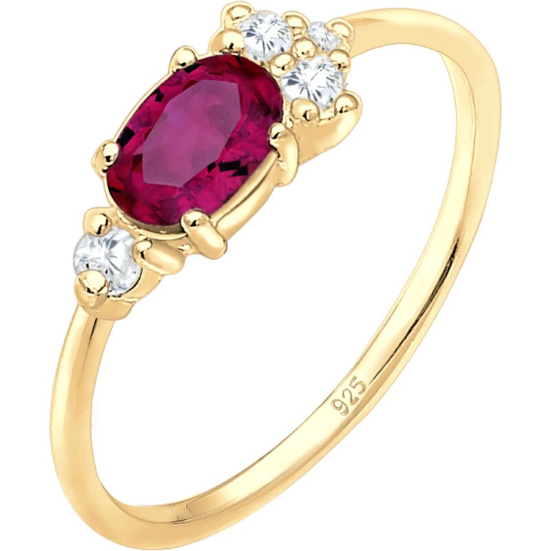 ELLI PREMIUM Prsteň zlatá / červená 54221598