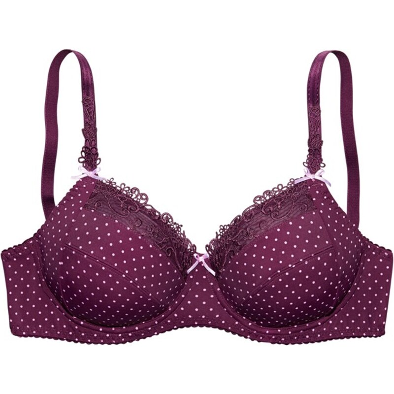 NUANCE Podprsenka farba lesného ovocia / biela 54381923