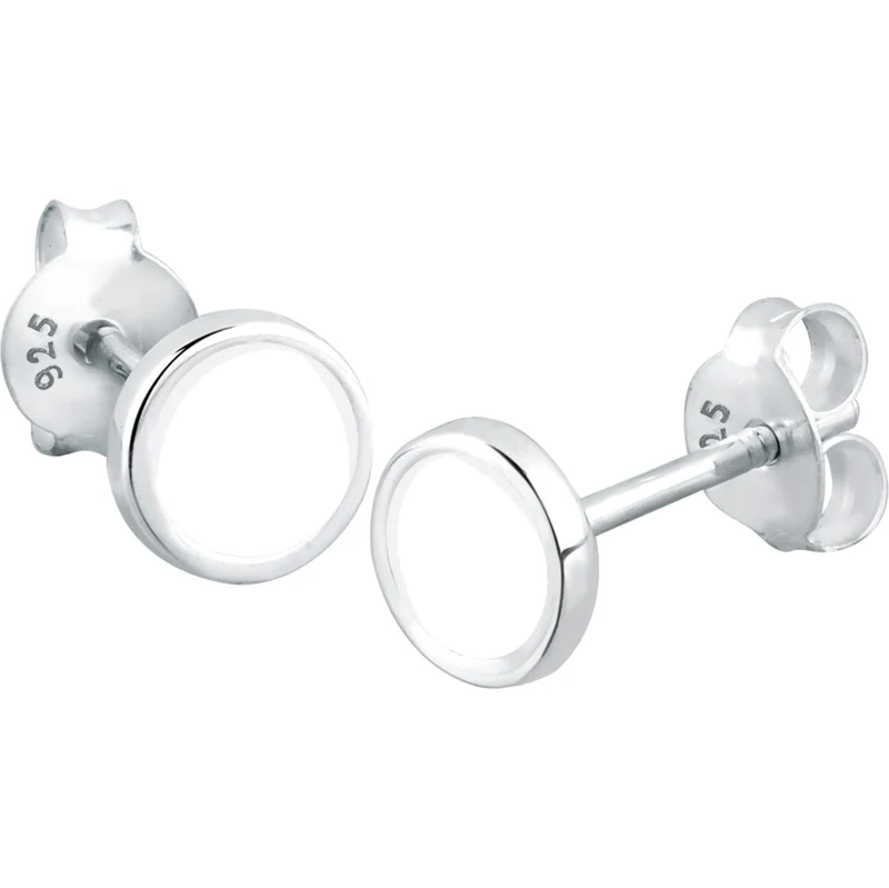 ELLI Náušnice Geo strieborná / biela 65641124