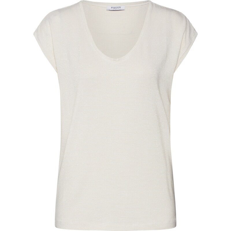 PIECES Tričko PCBillo šedobiela 15590788