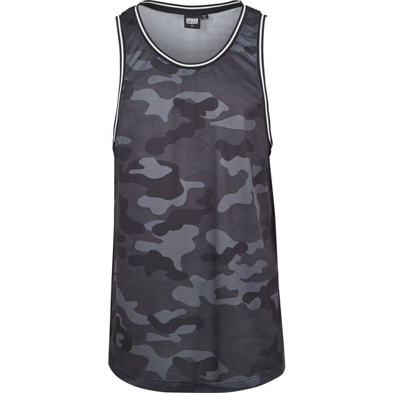 Urban Classics Tričko Camo Mesh sivá / tmavosivá / čierna 56225005