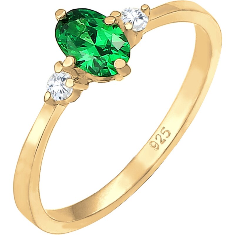 ELLI Prsteň zlatá / zelená / priehľadná 54221939