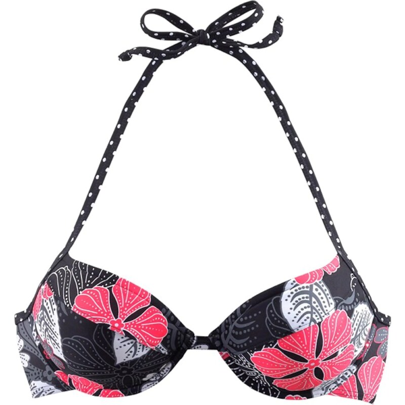 BUFFALO Bikinový top City svetlosivá / tmavoružová / čierna 54222132