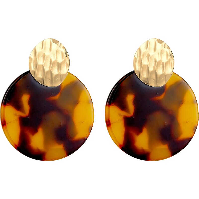 ELLI Náušnice Geo hnedá / zlatá žltá / zlatá 54222157