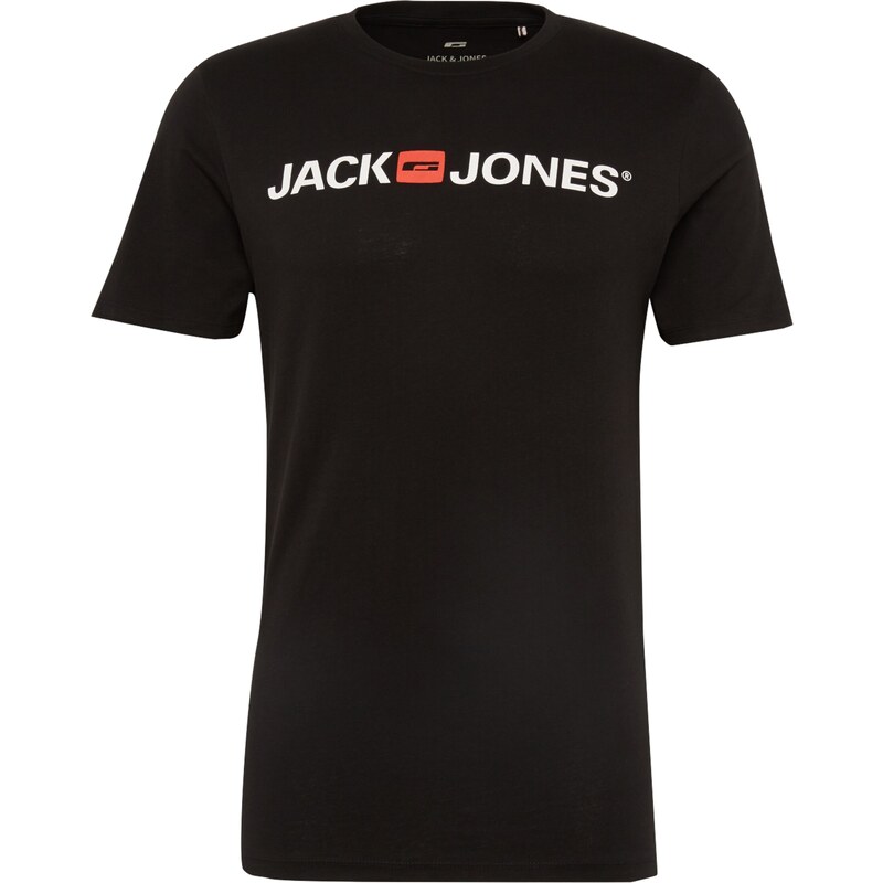 JACK & JONES Tričko Essentials jasne červená / čierna / biela 13988869