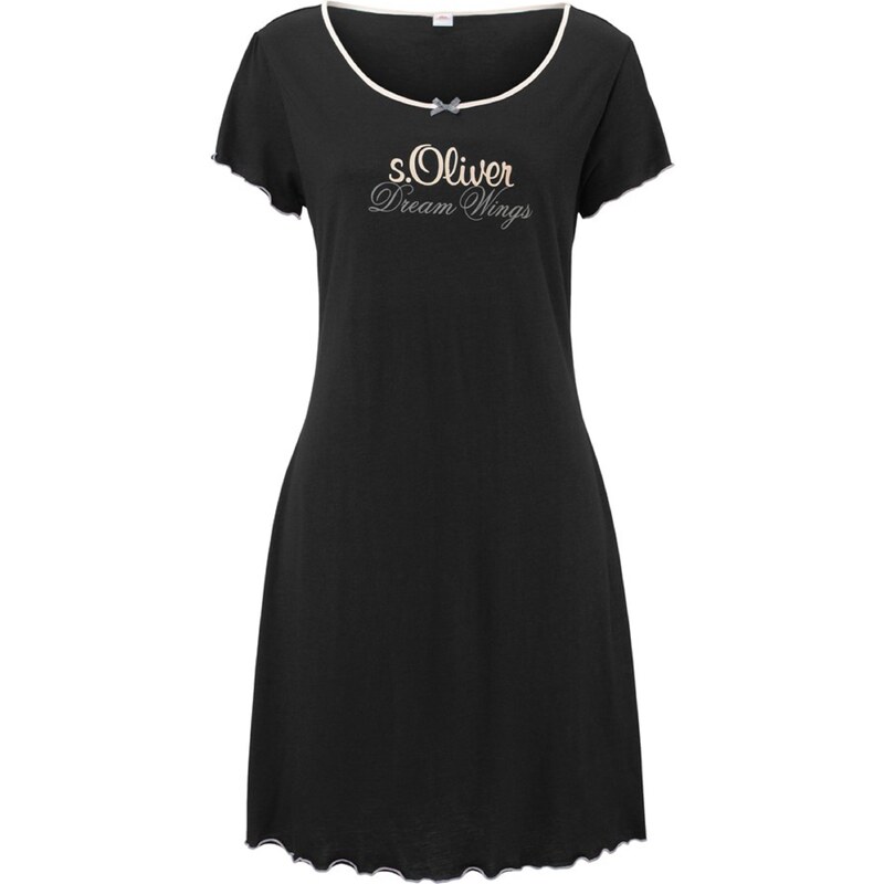 s.Oliver Nočná košieľka krémová / sivá / čierna 68426856