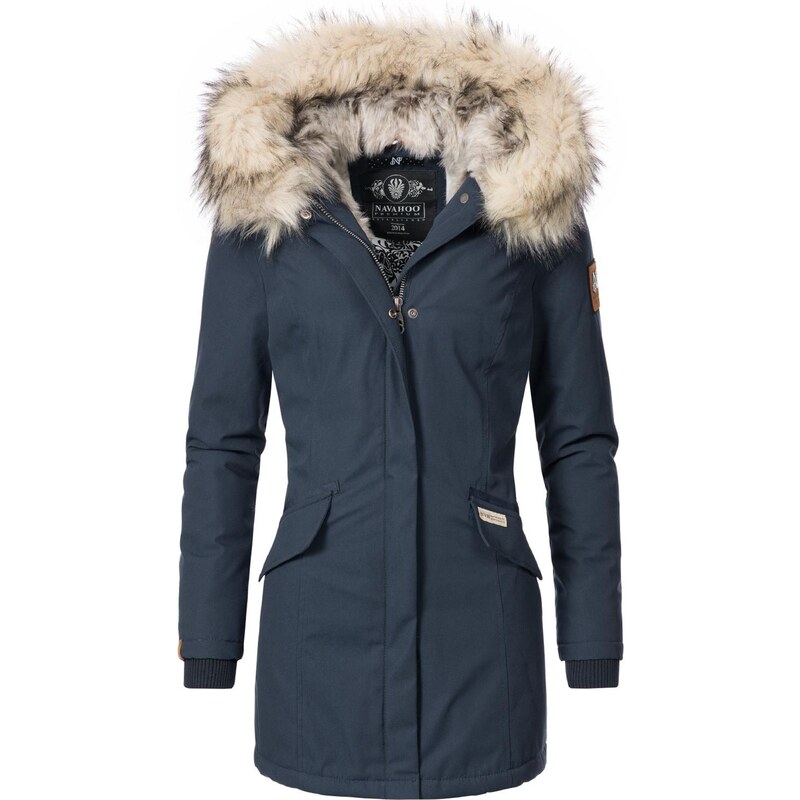 NAVAHOO Zimný kabát Cristal svetlobéžová / tmavomodrá 54222582