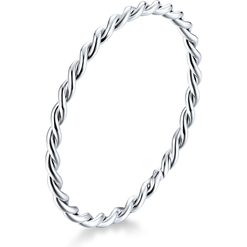 Emporial strieborný prsteň Jemný prepletený 29083867