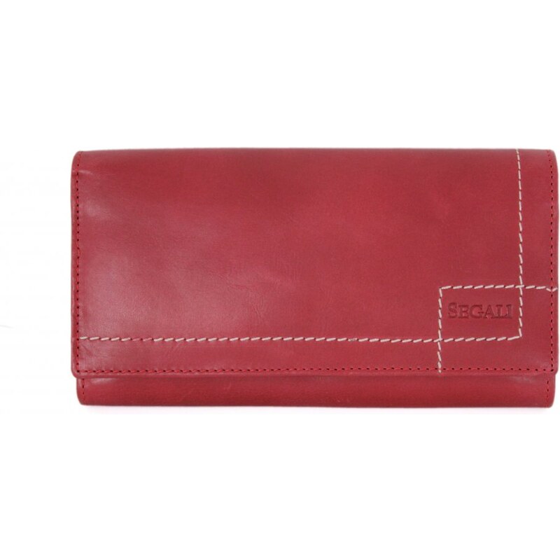 SEGALI Dámska kožená peňaženka SG-207 červená 35335777