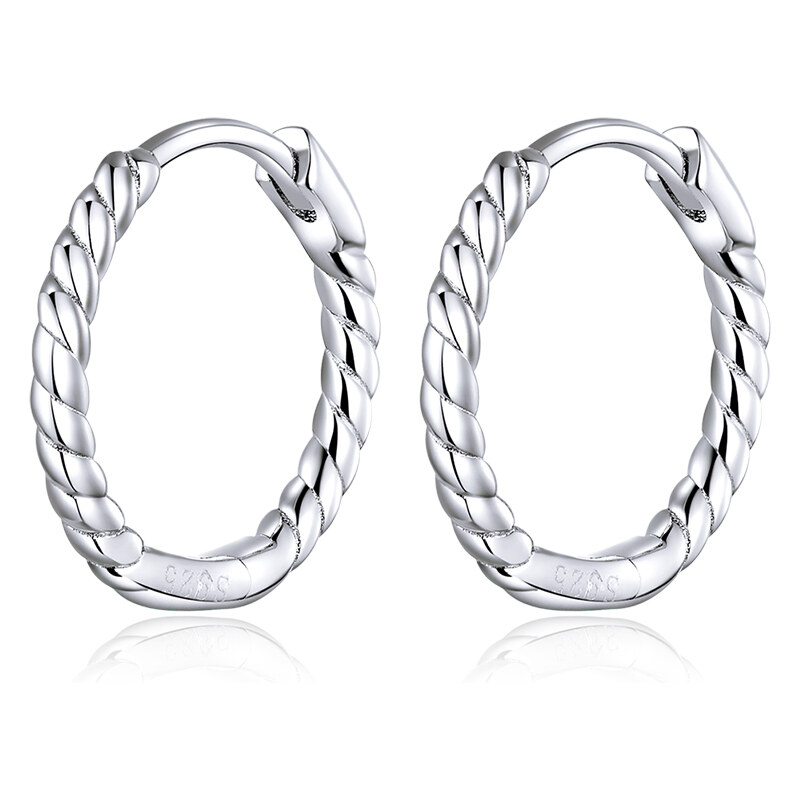 Emporial strieborné náušnice Strieborné lanko SCE841 28517308