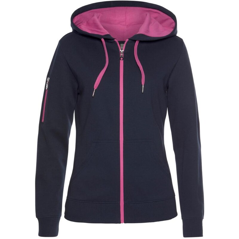 BENCH Tepláková bunda námornícka modrá / ružová 67436148