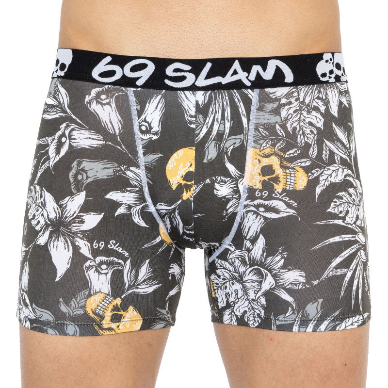 Pánske boxerky 69SLAM fit bamboo wild garden (MPBWGN-BB) 58492974