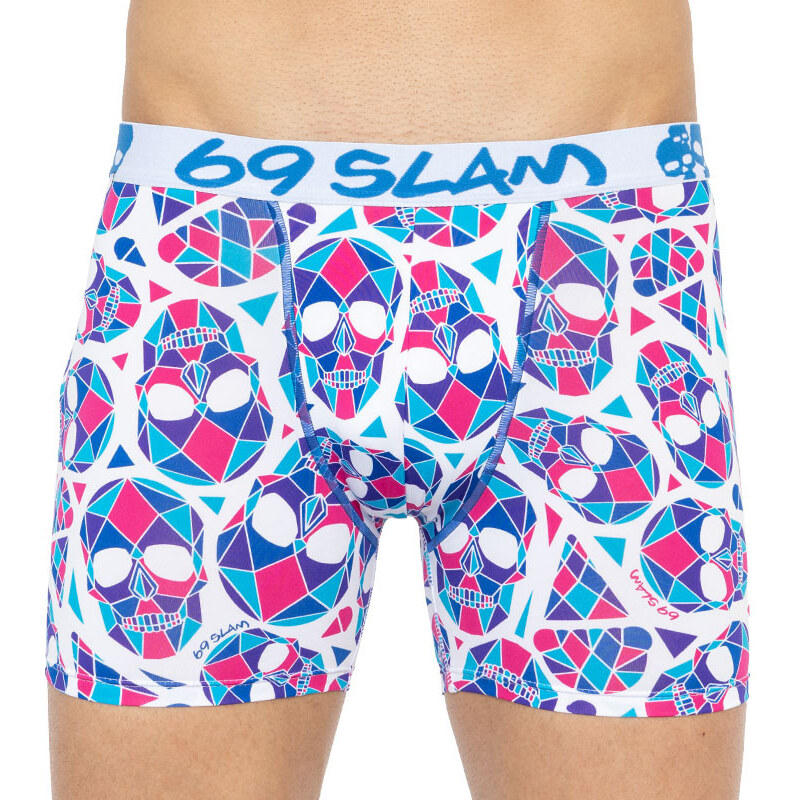 Pánske boxerky 69SLAM fit skullmond white 65783535