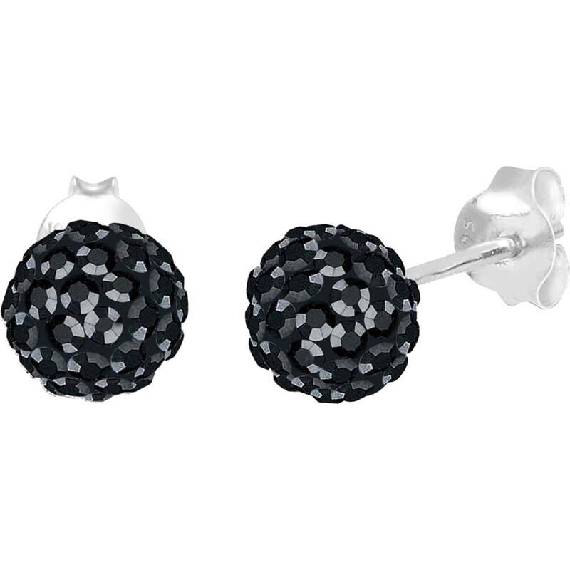 ELLI Náušnice čierna / strieborná 54222492