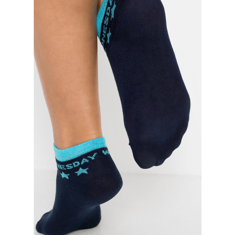 bonprix Detské krátke ponožky (7 ks), farba modrá