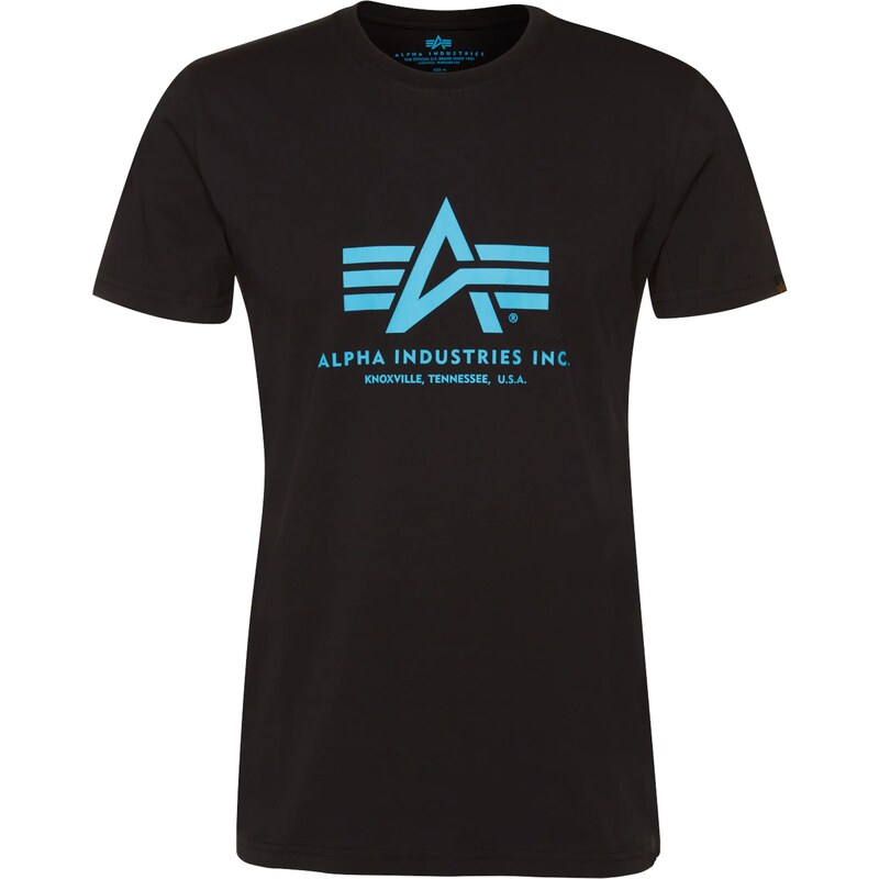 ALPHA INDUSTRIES Tričko svetlomodrá / čierna 15583687