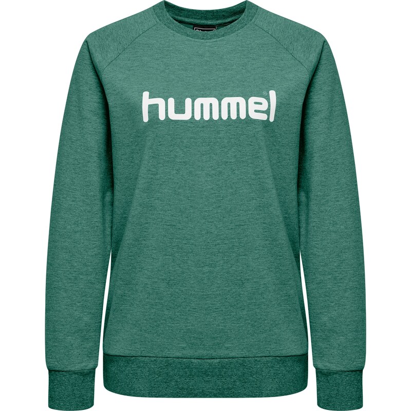 Hummel Športová mikina zelená melírovaná / biela 67853344