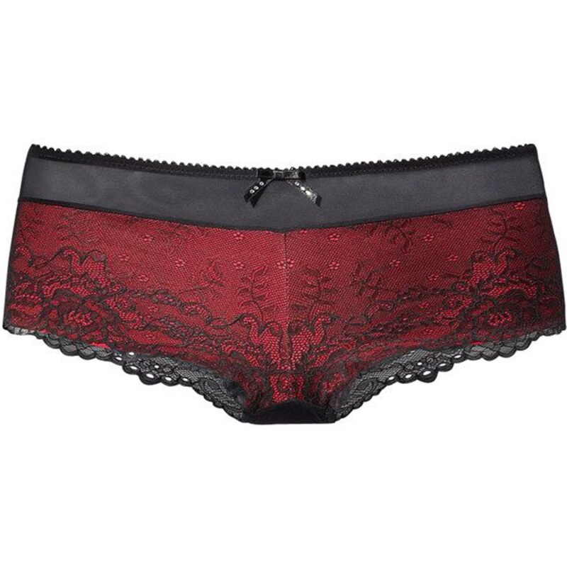 JETTE Nohavičky tmavočervená / čierna 58421394