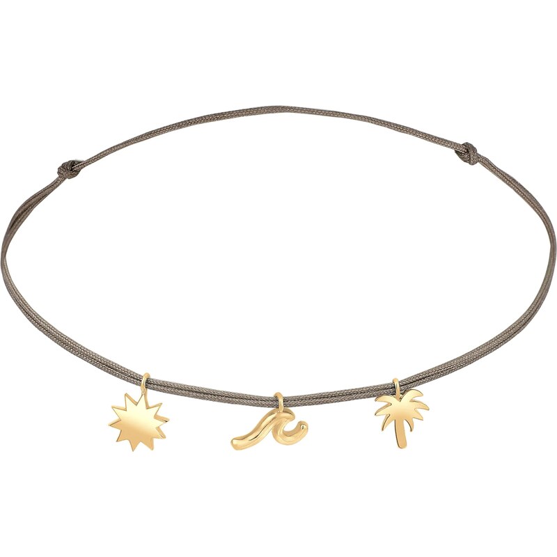 ELLI Bižutéria na nohy zlatá / tmavosivá 54222009