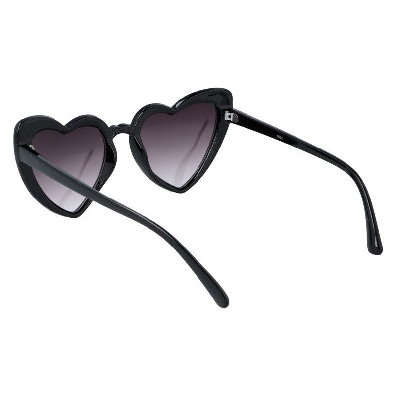 Sunmania Čierne dámske srdiečkové okuliare "Heart"