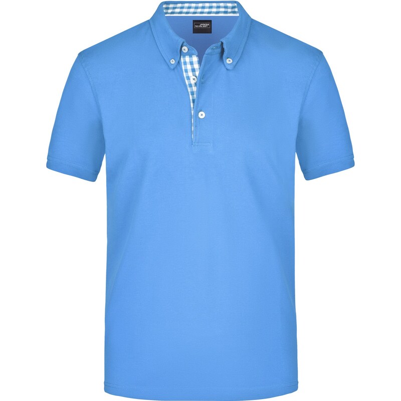 Daiber James & Nicholson Pánska polo košeľa Button-down kockovaný 62450137