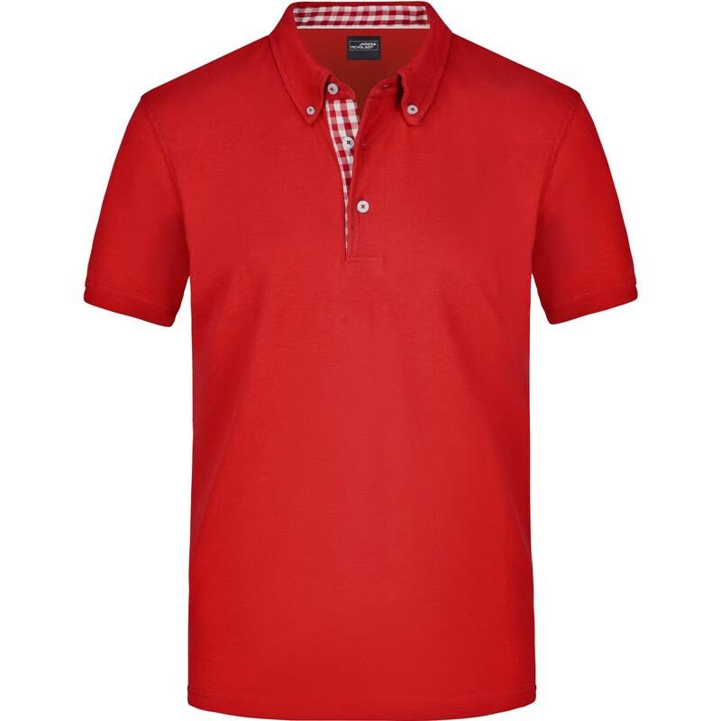 Daiber James & Nicholson Pánska polo košeľa Button-down kockovaný 62675633